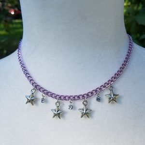 Hand made star necklace & earrings
